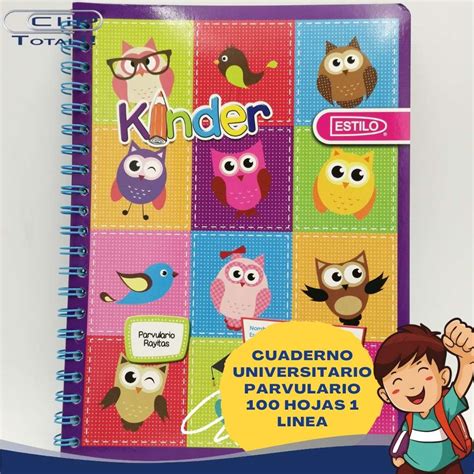 1 Cuaderno de 1 línea parvulario 100 hojas Oripapel