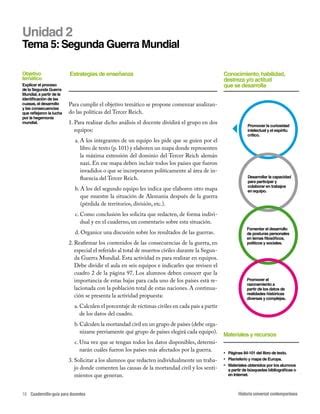 Cuadernillo Guía para docentes Historia Universal Contemporánea PDF