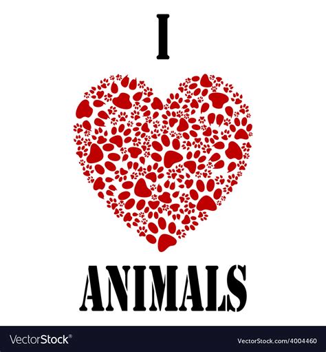 I Love Animals Royalty Free Vector Image Vectorstock