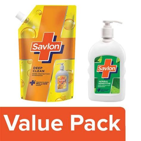 Buy Savlon Savlon Deep Clean Handwash 725ml Savlon Herbal Sensitive