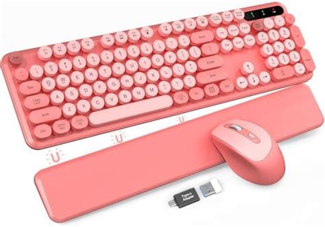 Mofii Wireless Keyboard And Mouse Combo Milk White 2 4g Full Size Keyboard Round