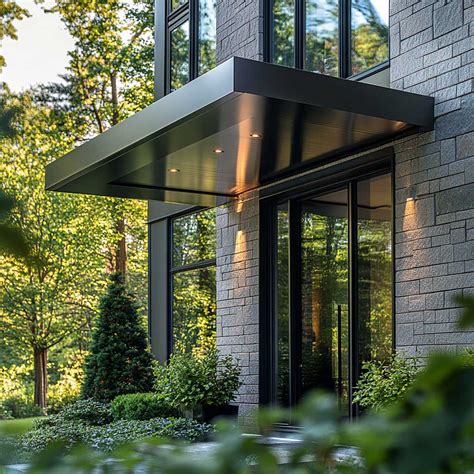 stylish metal modern front door canopy designs  inspiring