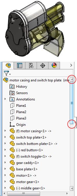 Featuremanager Design Tree Response To Selections 2020 Solidworks Help