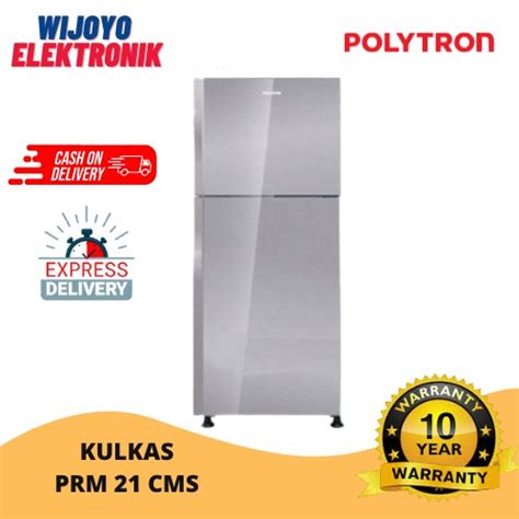 Jual Kulkas Polytron 2 Pintu 220 Liter PRM 21 CMS BELEZZA Glass Door