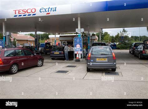 Tesco petrol station Stock Photo - Alamy