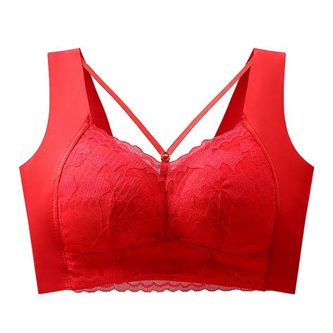 SRZYMJ Wedding Bra Women Seamless Lace Bra for Women Wireless Comfort