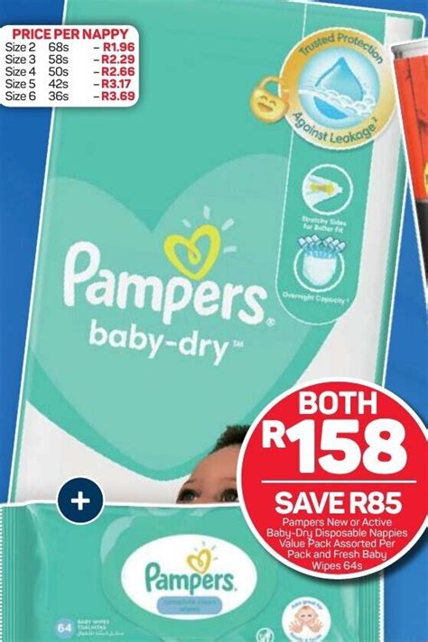 Pampers New Or Active Baby Dry Disposable Nappies Value Pack Assorted