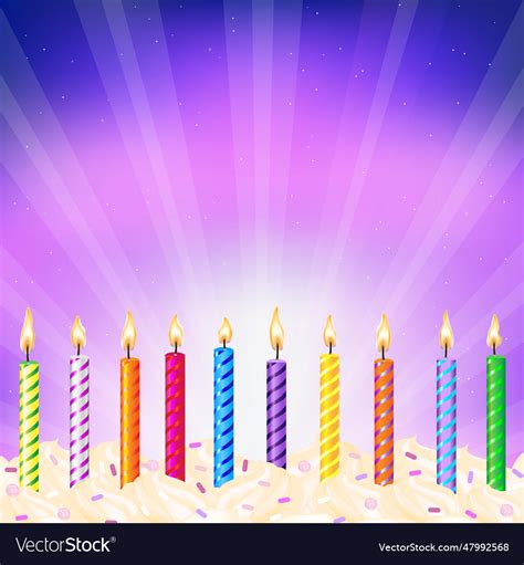 Birthday candles Royalty Free Vector Image - VectorStock