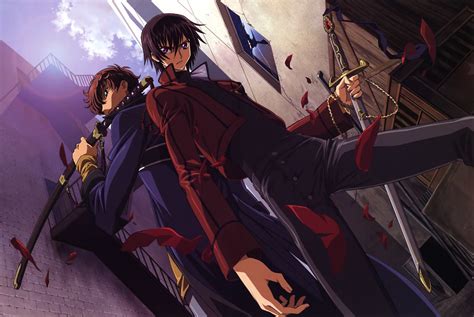 Anime Code Geass Lelouch Lamperouge Suzaku Kururugi Fondo De Pantalla