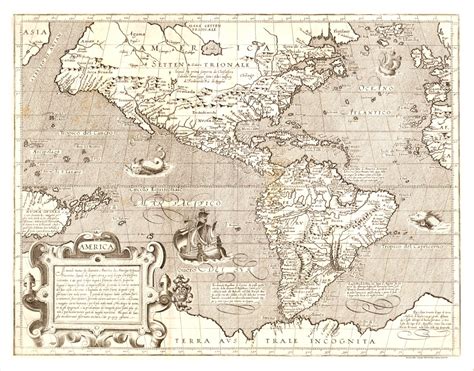 Americas 1600s North America And South America Kroll Antique Maps