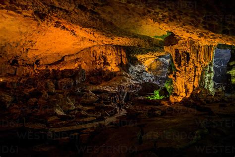 Inside of Hang Son Doong Cave, Vietnam stock photo