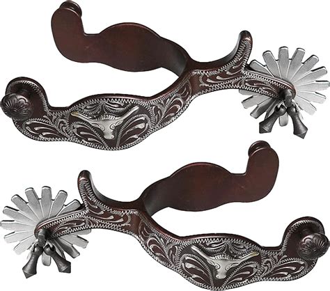 Centmehr Western Antiqued Spurs With German Silver Hand