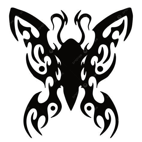 Butterfly Tribal Tattoo Vector Tribal Butterfly Tattoo Png And