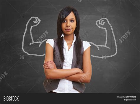 strong powerful woman image photo  trial bigstock