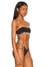 Monica Hansen Beachwear Shine Like A Diamond Bikini Top In Black Revolve