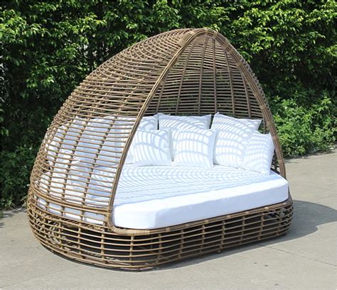 Rattan Outdoor Daybed With Canopy Patio Cabana - Buy Cabana,Daybed With ...