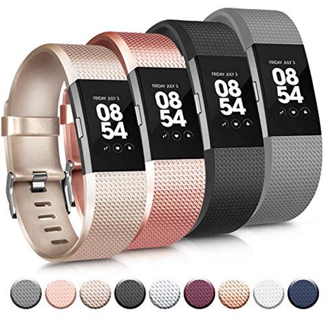 Tobfit Compatible For Fitbit Charge 2 Replacement Bands 4 Pack Soft