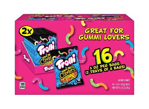 Trolli Sour Brite Crawlers Candy 5 Oz 16 Ct 1pk