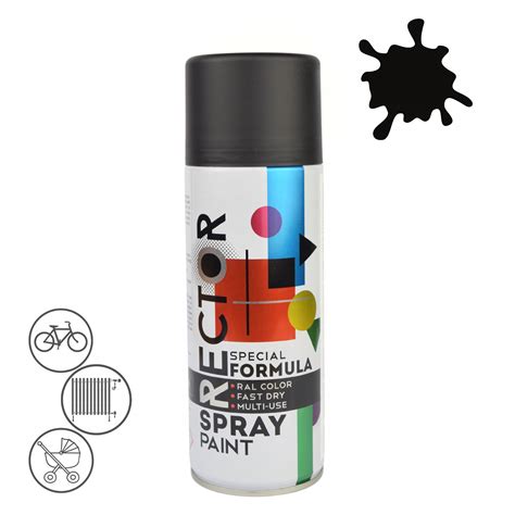 Ral Czarny Mat Rector Spray Farba Lakier Ml Za Z Z