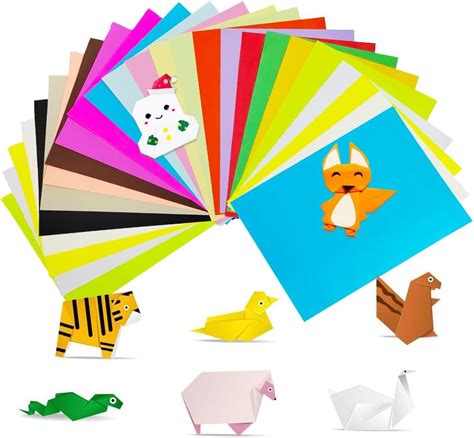 Amazon MIDUOLE Origami Paper 100 Pcs Colored A4 Paper 20 Vivid