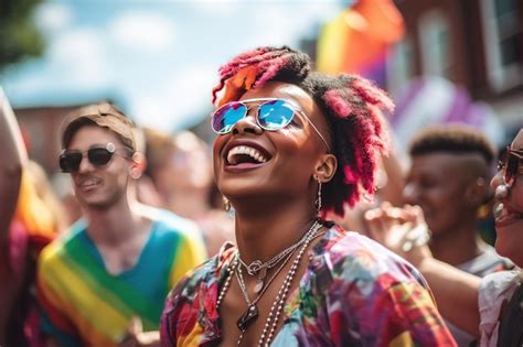 Premium Ai Image Lgbt Pride Parade Participants Lgbtq Festival Ai