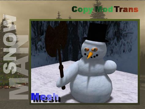 Second Life Marketplace - Mesh + sculpt killer snowman