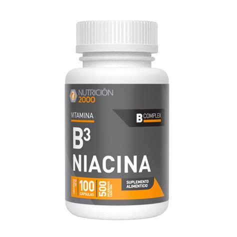 Vitamina B3 Niacina 100 Tabletas 500 mg Nutrición 2000 La Panza es