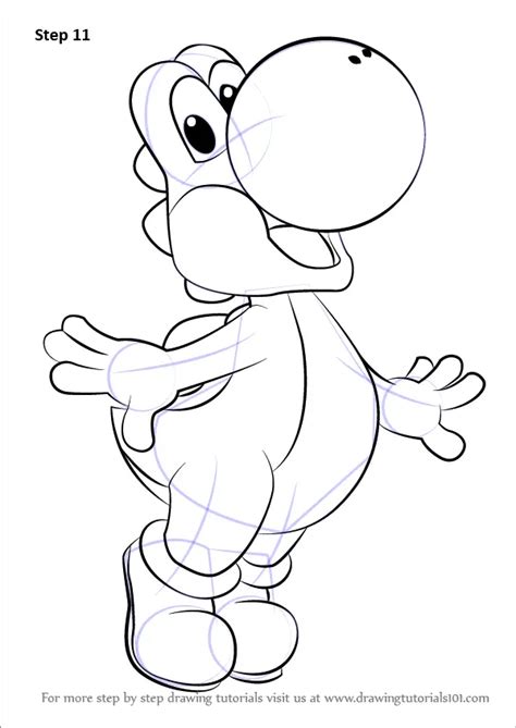 Learn How To Draw Yoshi From Super Mario Super Mario Step By Step 81f