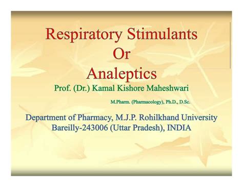 Respiratory stimulants | PPT