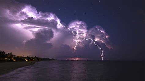 HD wallpaper: lightning wallpaper, purple, night, cloud - sky, storm ...