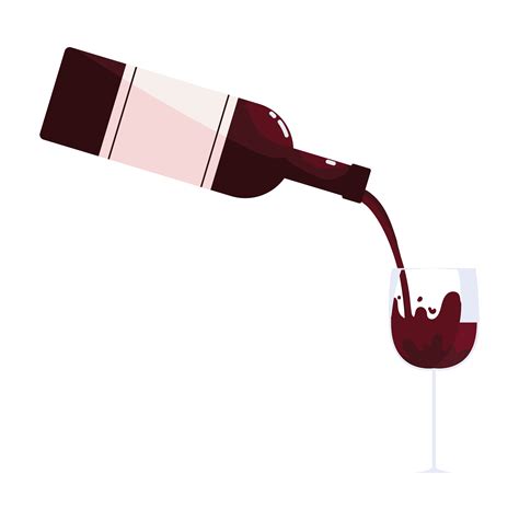 Wine Bottle Pouring In Cup 6065838 Vector Art At Vecteezy