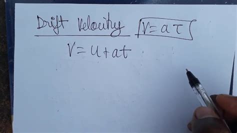 Drift Velocity Si Unit And Dimensional Formula Youtube