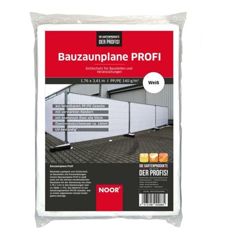 Bauzaunplane Profi 1 76x3 41 m weiß Plane Bauzaun online kaufen