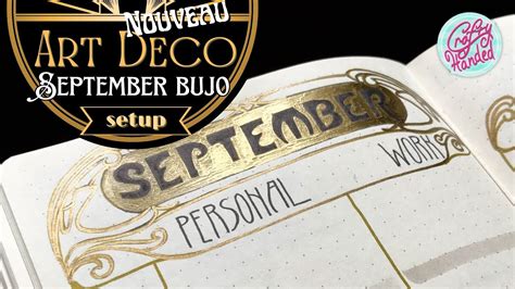 Art Deco SEPTEMBER Bullet Journal Setup YouTube