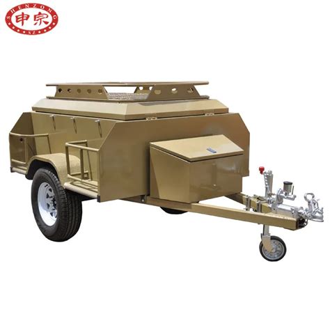 Small Car Tow Trailer Storage Box Trailer Off Road Camping Trailer With ...