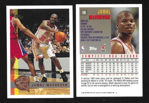 1997 98 Topps JAMAL MASHBURN Minted In Springfield 14 Heat EBay