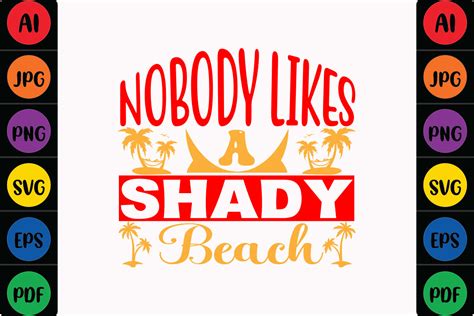 Nobody Likes A Shady Beach Graphic By Mina Akter · Creative Fabrica