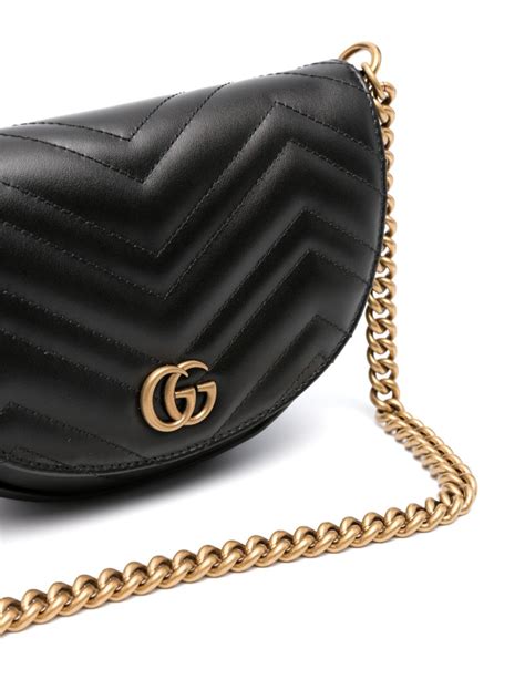 Gucci Mini Gg Marmont Cross Body Bag Black Farfetch Uk