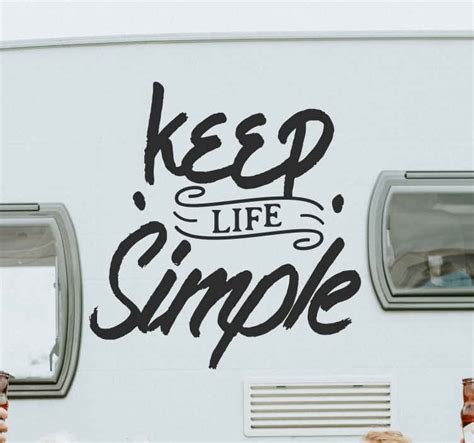 Motorhome Keep It Simple Caravan Decals Tenstickers