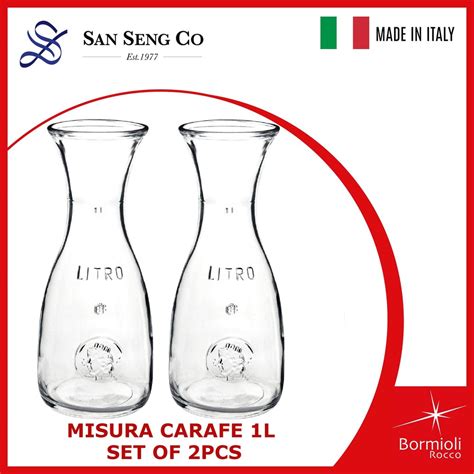 San Seng Bormioli Rocco Misura Carafe Jug Set Of 2 Glass Carafe