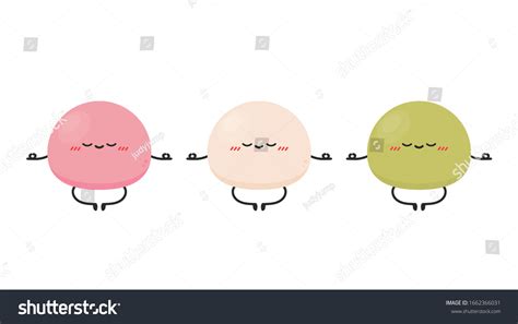 Mochi Character Design Wallpaper Free Space Stock Vector (Royalty Free ...