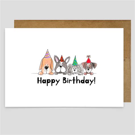 Happy Birthday Dogs - Greeting Card