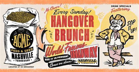 Hangover Brunch Ft Amanda Raye In Nashville At Acme Feed And Seed