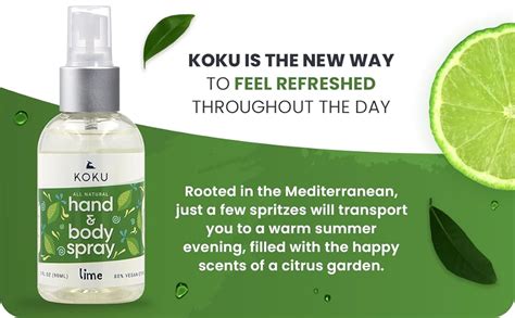 Amazon.com : Koku Citrus Hand & Body Spray | Variety Pack | Six 1.2 ...