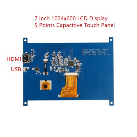 Lcd Display 7 Inch 1024x600 With Capacitive Touch Hdmi 7in Raspberry Pi