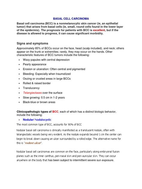 Basal Cell Carcinoma | PDF | Causes Of Death | Cancer 