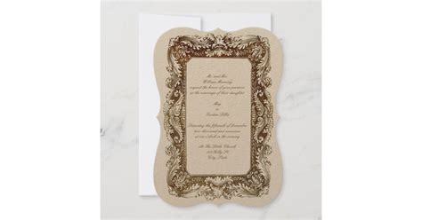 Vintage Victorian Era Wedding Invitations Template Zazzle