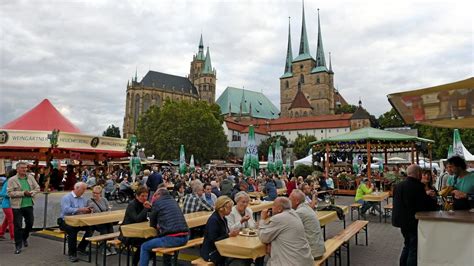 Erfurter Weinfest Auf Dem Domplatz Er Ffnet