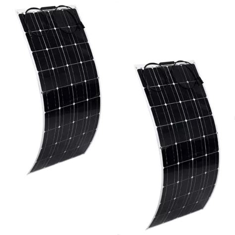 Dois Painéis Placas Solares Fotovoltaico Flexível 200w Mono Frete grátis