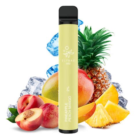 Ecigarette Jetable Elf Bar 600 Pineapple Peach Mango Pas Cher Suisse